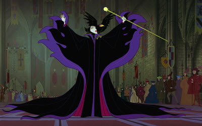 maleficent casts curse on princess aurora in 1959 animated Disney movie Sleeping Beauty